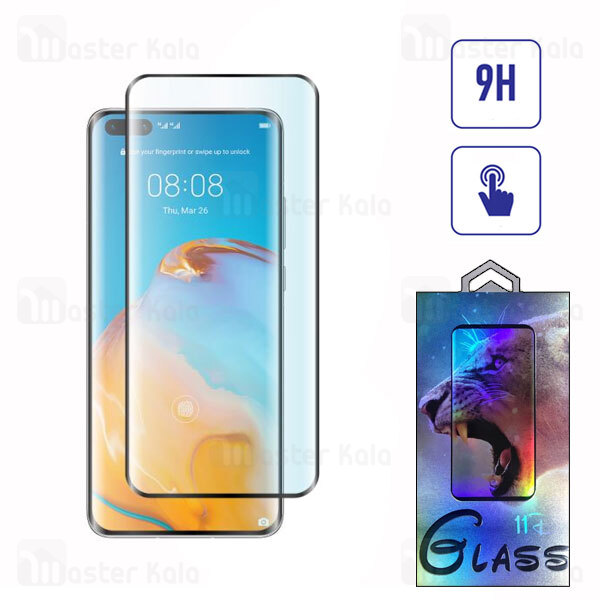 محافظ صفحه شیشه ای تمام صفحه تمام چسب خمیده Huawei P40 Pro Curved Glass